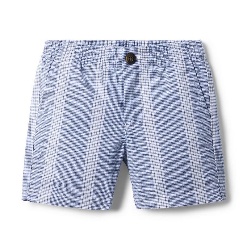 Plaid Linen-Cotton Pull-On Short - Janie And Jack